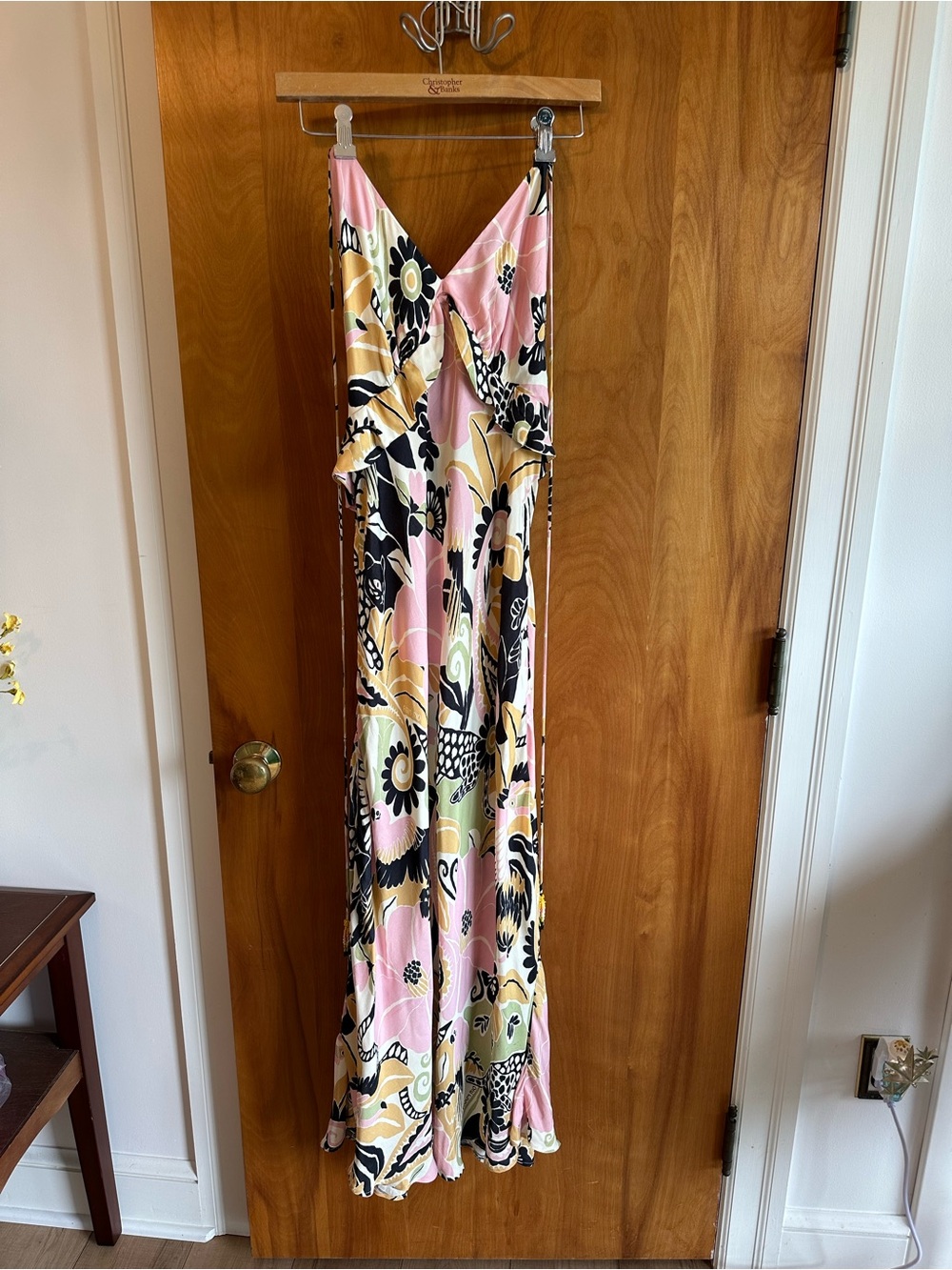 FARM Rio Pink & Yellow Floral Maxi Dress